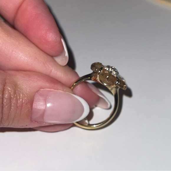 Swarovski Floral Motif Ring in Pink Crystal - Picture 10 of 16